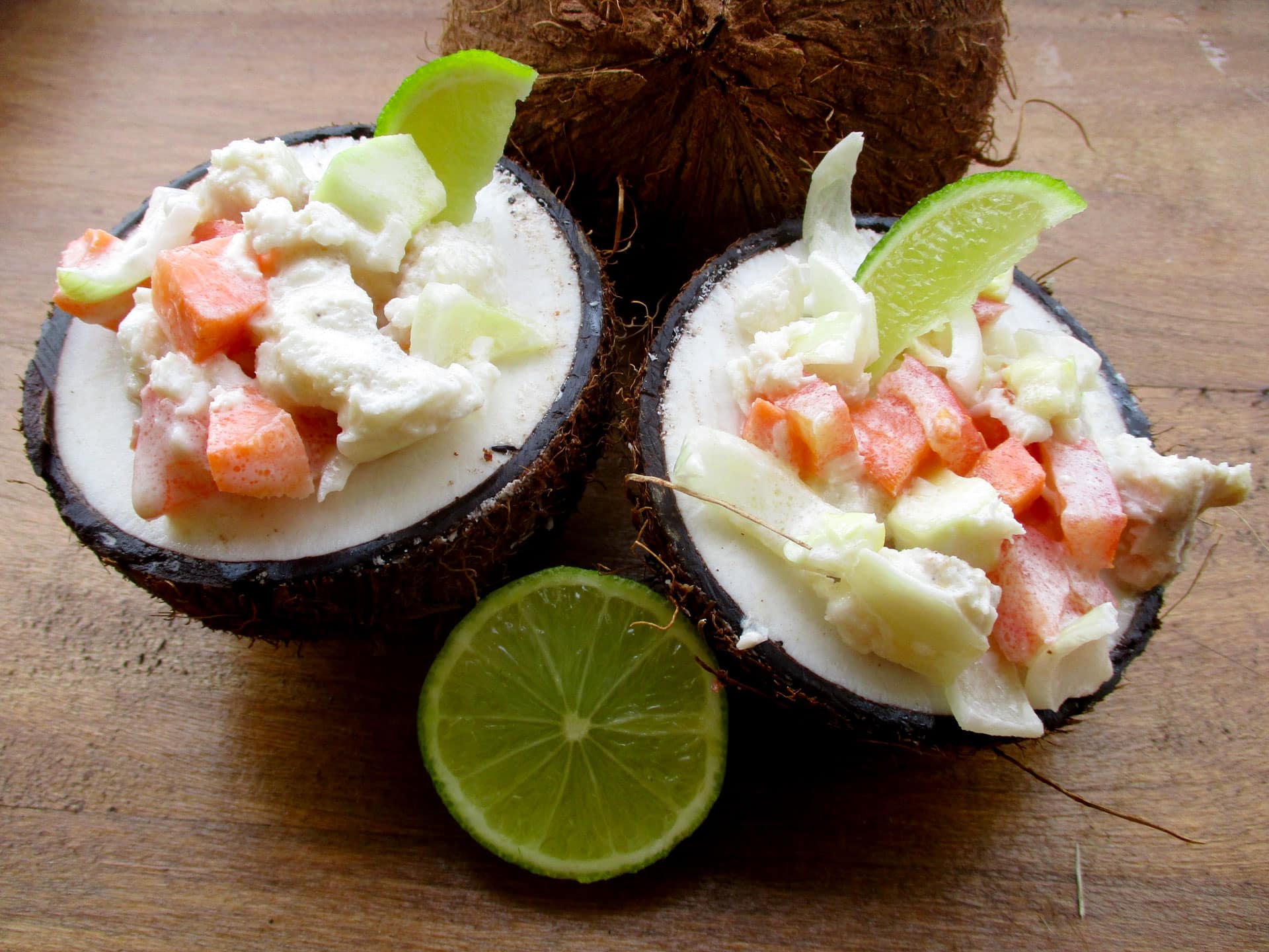 Tahitian raw fish in coconut milk