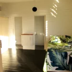 anuhe bungalow bedroom with queen size bed and storage