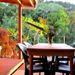 anuhe bungalow dining area on the terrace