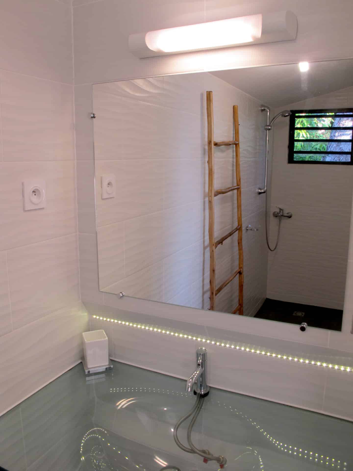 kahaia bungalow bathroom with walk in shower