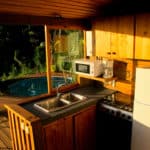 kahaia bungalow fully equipped outdoor kitchen with ocean view