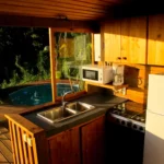 Kahaia bungalow fully equipped outdoor kitchen with ocean view Kahaia bungalow fully equipped outdoor kitchen with ocean view