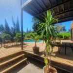 Villa Bounty large terrace with swimming pool and ocean view