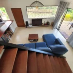 Villa Bounty living room with home cinema and ocean view