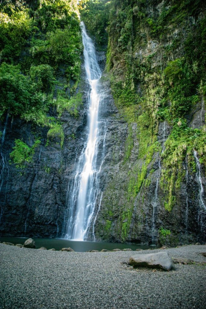 waterfall in tahiti