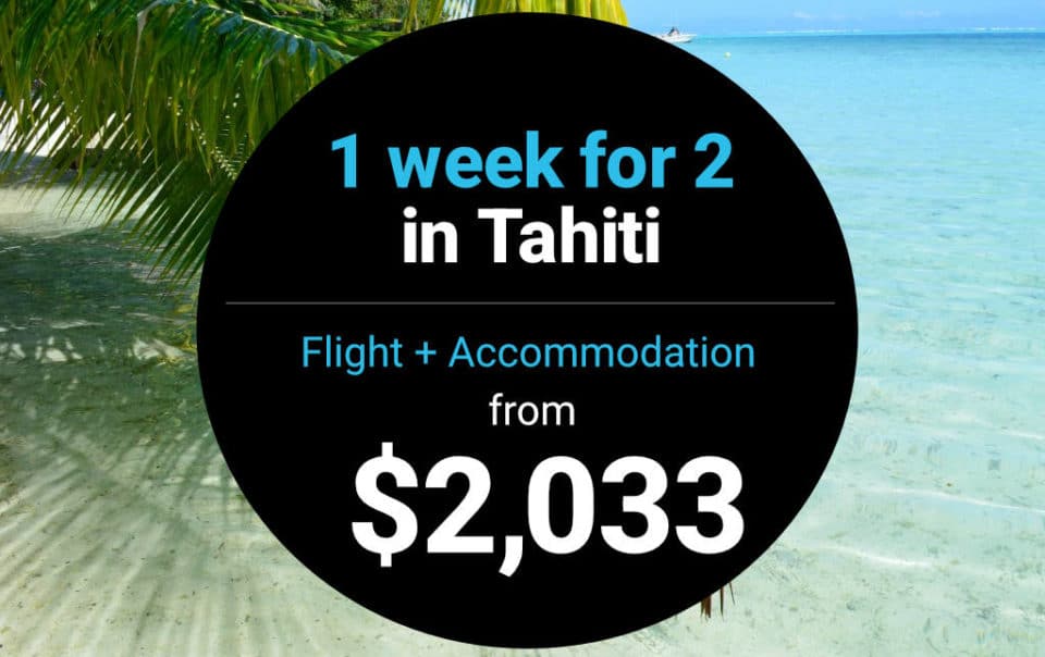 1 week for 2 travelers in Tahiti at best price with Delta Air Lines